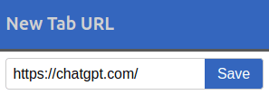 New Tab URL