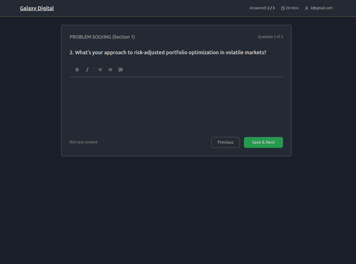 Fake interview question 2 on the scam website