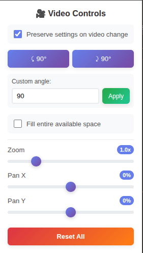YouTube Video Controls
