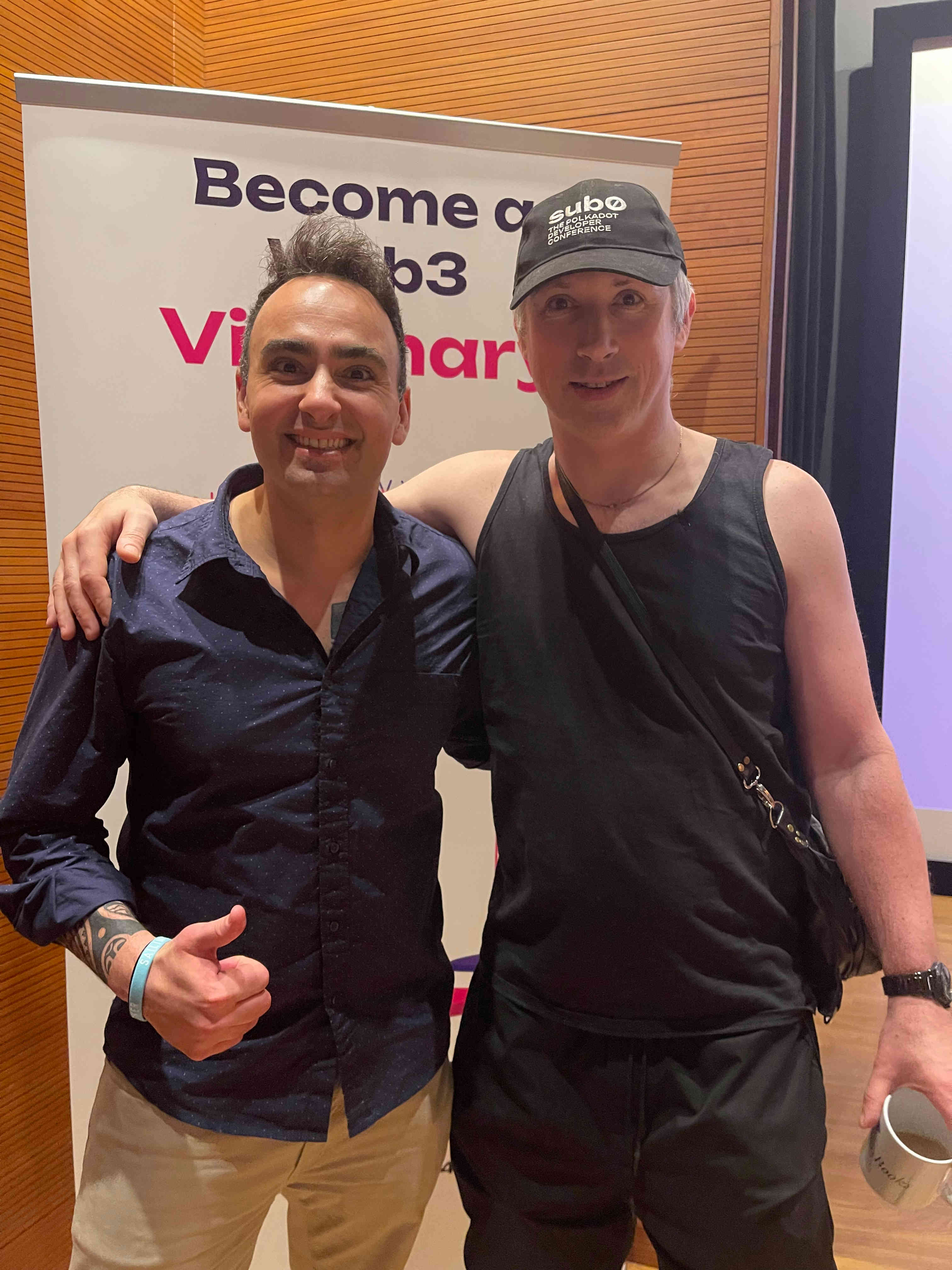 Photo with Gavin Wood at the Polkadot Blockchain Academy graduation